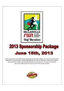 Sponsor / Marathon / Sports / Marketing / Advertising / Foothills No. 31 /  Alberta / Millarville /  Alberta