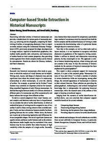 14  HERZOG, NEUMANN, SOLTH | COMPUTER-BASED STROKE EXTRACTION Article