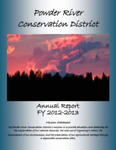 Powder River Conservation District Annual Report FYMission Statement