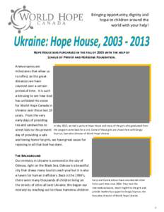 Luba people / Luba / Ukraine / Slavic / Europe / Child welfare / Orphanage