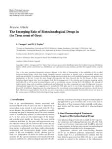 The Emerging Role of Biotechnological Drugs in the Treatment of Gout