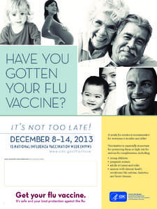 HAVE YOU GOTTEN YOUR FLU VACCINE? it’s not too late!