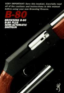 KEEP THIS RECORD FOR FUTURE REFERENCE Browning Serial Model