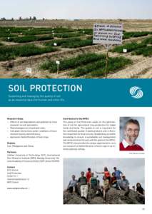 Field trial IUT.  SOIL PROTECTION Research Areas –– Effects of soil degradation and pollution by trace