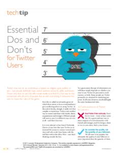 tech tip  essential Dos and Don’ts for Twitter