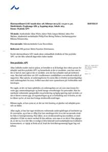 Ekstraordinært LSU-møde den: 28. februar 2013 klMødelokale: Fuglsangs Allé 4, bygning 2632, lokale 263. Emne: Psykisk APV REFERAT