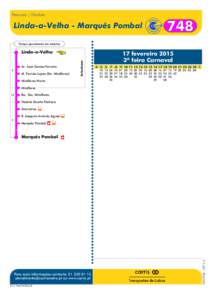 Percurso | Horário  Linda-a-Velha - Marquês Pombal 748