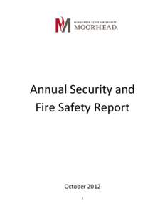 Annual Security and Fire Safety Report October[removed]