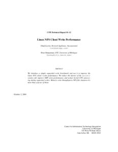 Linux NFS Client Write Performance
