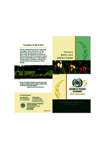 Food and Agriculture Organization / World Summit on Food Security / Food security / Jacques Diouf / Hunger / Summit / Food politics / United Nations / Food and drink