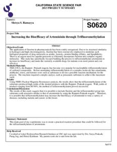 Trifluoromethyl / Artemisinin / Fluorine / Malaria / Chemistry / Organofluorides / Halogens