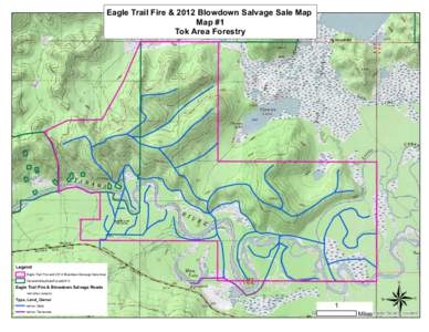 Eagle Trail Fire & 2012 Blowdown Salvage Sale Map Map #1 Tok Area Forestry State Rock Pit 17B Access