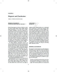 CHAPTER 1  Diagnosis and Classification THOMAS A. WIDIGER AND CRISTINA CREGO  CONCLUSIONS 15