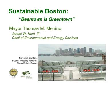 City of Boston Mayor Thomas M. Menino