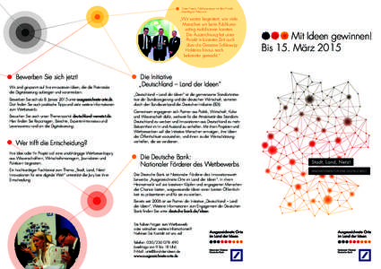 Dieter Haack, Publikumssieger mit dem Projekt „SmartRegion Pellworm“: „Wir waren begeistert, wie viele Menschen wir beim Publikumsvoting mobilisieren konnten. Die Auszeichnung hat unser