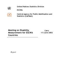 Meeting on Disability Measurement for ESCWA Countries