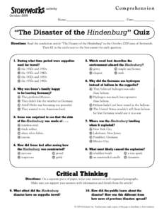 Comprehension  activity October[removed]Name:____________________________________ Date:_____________