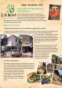 Winter Newsletter 2013 Find out what we’ve been doing and what’s coming up… It’s been nothing but busy busy busy in both the UK and Tanzania over the last few months – and we wouldn’t have it any other way! T