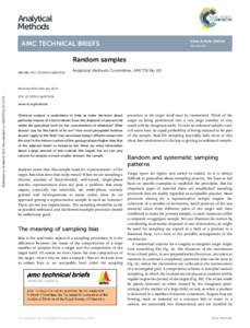 Analytical Methods View Article Online AMC TECHNICAL BRIEFS