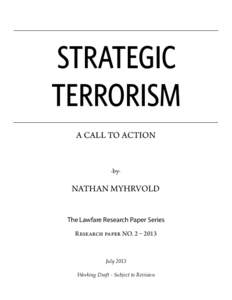 Strategic Terrorism a call to action -by-