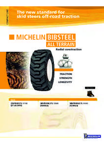 COMPACT LINE  The new standard for skid steers off-road traction  MICHELIN BIBSTEEL