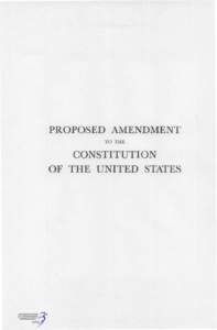 PROPOSED AMENDMENT TO THE CONSTITUTION OF THE UNITED STATES