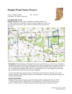 ●  Douglas Woods Nature Preserve County: Steuben, DeKalb Ownership: The Nature Conservancy