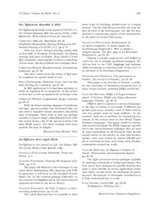 TUGboat, Volume[removed]), No. 2  Die TEXnische Komödie[removed]Die TEXnische Komödie is the journal of DANTE e.V., the German-language TEX user group (http://www. dante.de). [Non-technical items are omitted.]