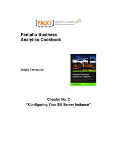 Pentaho Business Analytics Cookbook Sergio Ramazzina  Chapter No. 2