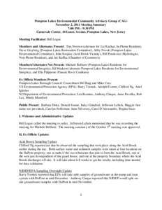 Water supply and sanitation in the United States / Occupational safety and health / Benzene / Mutagens / Perchlorate / Safe Drinking Water Act / United States Environmental Protection Agency / Pompton Lakes /  New Jersey / Chemistry / Pollution / Soil contamination