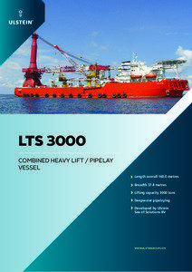 Pipe-laying ship / Gantry crane / Crane / Pipe / Water / Construction / X-bow / Ulstein Group / Ulstein / Transport