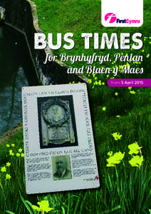 xx  Cymru BUS TIMES for Brynhyfryd, Penlan