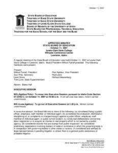 Dennis Griffin / Tom Luna / Boise State University / Idaho / Association of Public and Land-Grant Universities / Vocational education