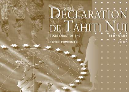 © Copyright Secretariat of the Paciﬁc Community, 2005 Original text: English Secretariat of the Paciﬁc Community Cataloguing-in-publication data Conference of the Paciﬁc Community (1 : 1999 : Tahiti French Polyne