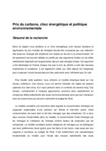 Résumé de la recherche CFE 65