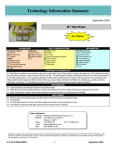 Technology Information Summary: M-7 Rad-Wipes