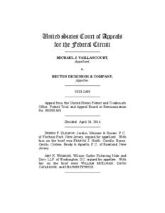 United States Court of Appeals for the Federal Circuit ______________________ MICHAEL J. VAILLANCOURT, Appellant,