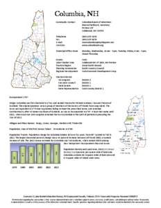 Columbia, Columbia, NH Community Contact