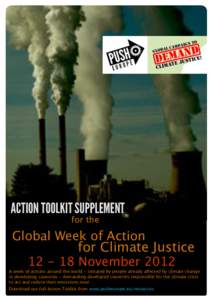 ACTION TOOLKIT SUPPLEMENT for the Global Week of Action  for Climate Justice