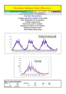 Newsletter Belgian Solar Observers Results and news for solar observers Volume 16 Number Franky Dubois Poelkapellestraat 57 langemark 8920