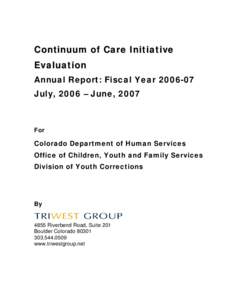 Colorado Division of Youth Corrections / Continuum