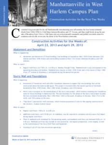 Transportation in New York City / Manhattanville / 125th Street / 1 / Broadway / Harlem / W / B / Third and Amsterdam Avenues Line / Harlem /  New York / Manhattan / Geography of New York City