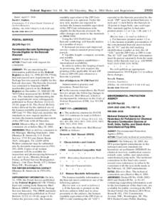 United States Environmental Protection Agency / Code of Federal Regulations / Emission standards / Politics of the United States / Federal Register / Title 21 CFR Part 11 / Title 40 of the Code of Federal Regulations / Barcode / Notice of electronic filing / Government / United States administrative law / Law