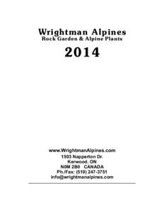 Wrightman Alpines Rock Garden & Alpine Plants[removed]www.WrightmanAlpines.com