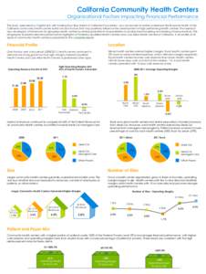 California Community Health Centers Organizational Factors Impacting Financial Performance This study, prepared by Capital Link with funding from Blue Shield of California Foundation, was conducted to better understand t