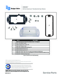 Public services / Gasket / Orion / Screw / Gas meter / Badger / Honey badger / Meter / Spaceflight / Transport / Technology