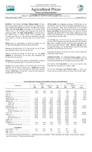 United States Department of Agriculture National Agricultural Statistics Service, Kansas Field Office Agricultural Prices Kansas Agricultural Statistics Cooperating with the Kansas Department of Agriculture