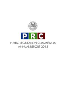 PUBLIC REGULATION COMMISSION ANNUAL REPORT  CONTENTS