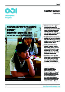 July[removed]Case Study Summary Education  TOWARDS BETTER EDUCATION