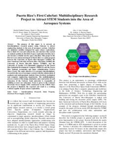 Liga Atletica Interuniversitaria de Puerto Rico / University of Puerto Rico at Mayagüez / Mayagüez /  Puerto Rico / Aerospace engineering / Spacecraft / CubeSat / Satellites